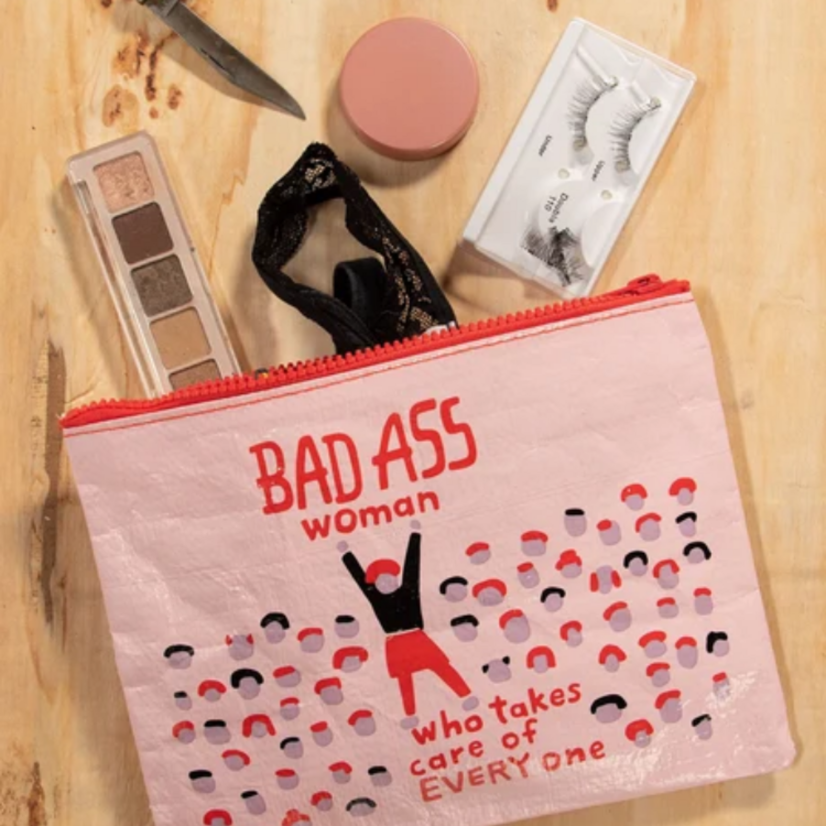 Blue Q Blue Q - Bad Ass Woman Zipper Pouch