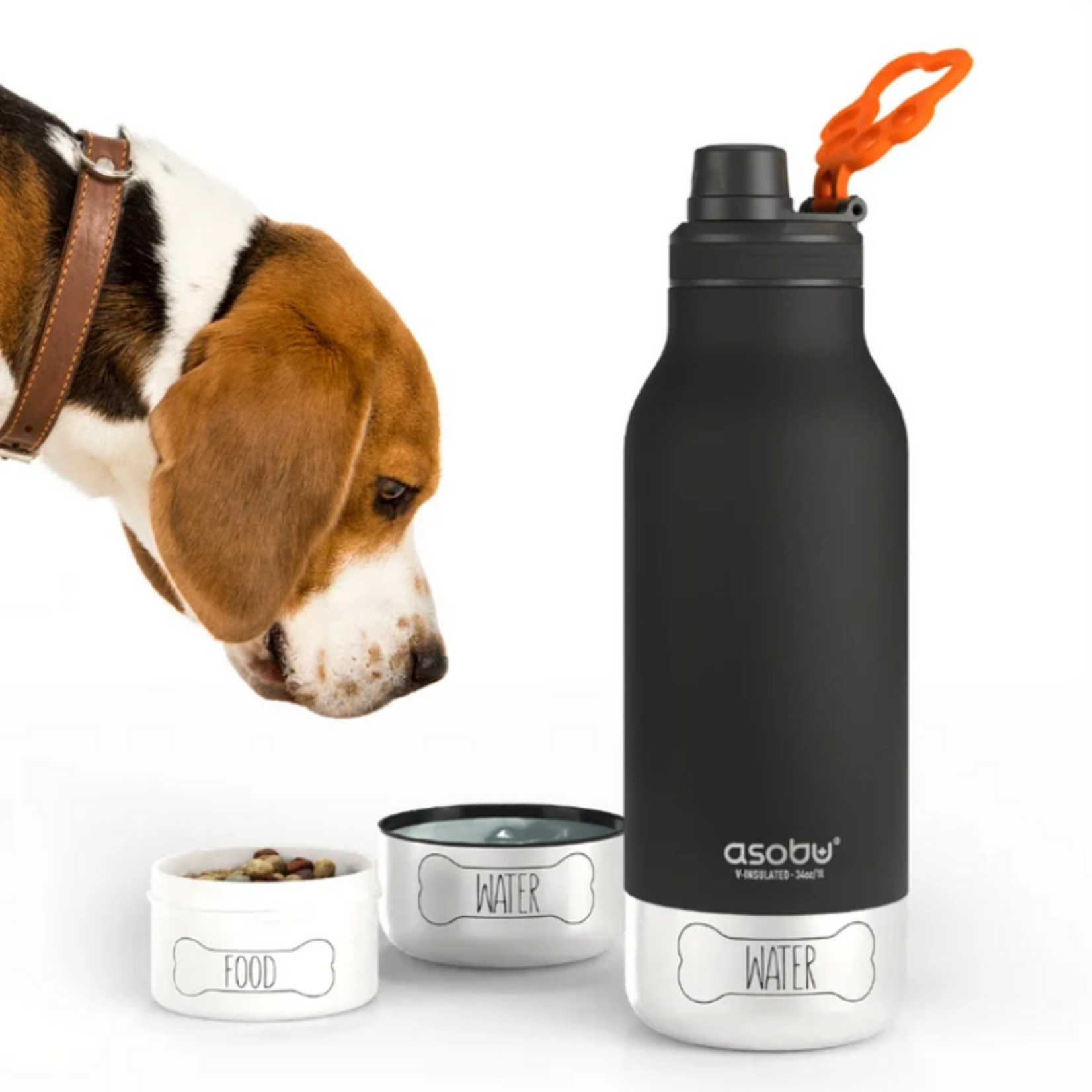 Asobu Asobu - 34oz Barky Bottle w/ Food and Water Bowls - Pastel Green
