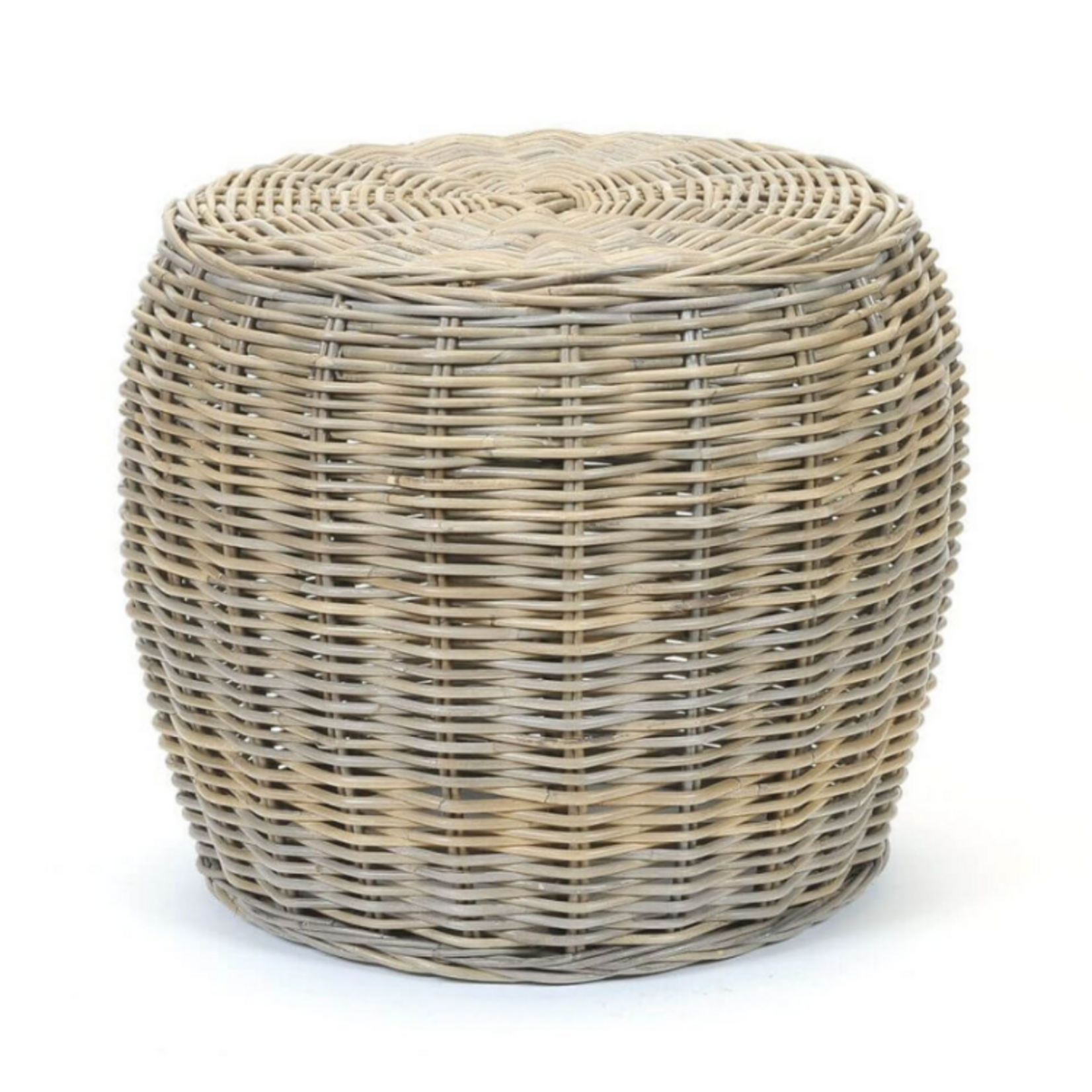 Bacon Basket Ware Kubu Rattan Ottoman Round