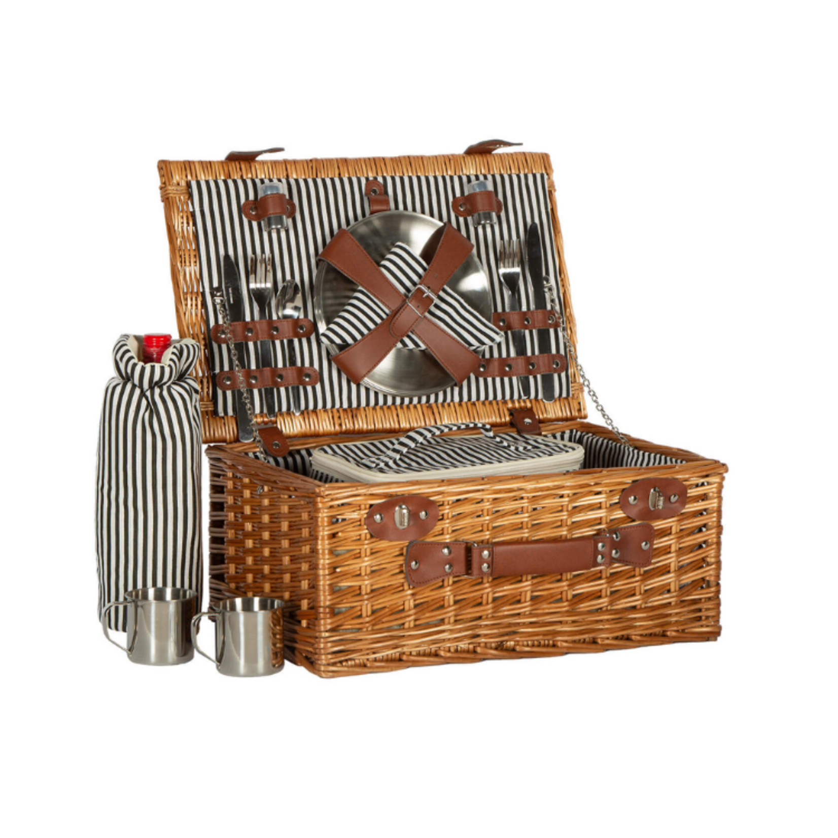 Willow 4 Person Picnic Basket w/ Removeable Cooler Bag