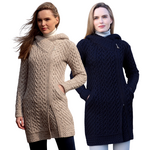 Heart Design Hooded Coat