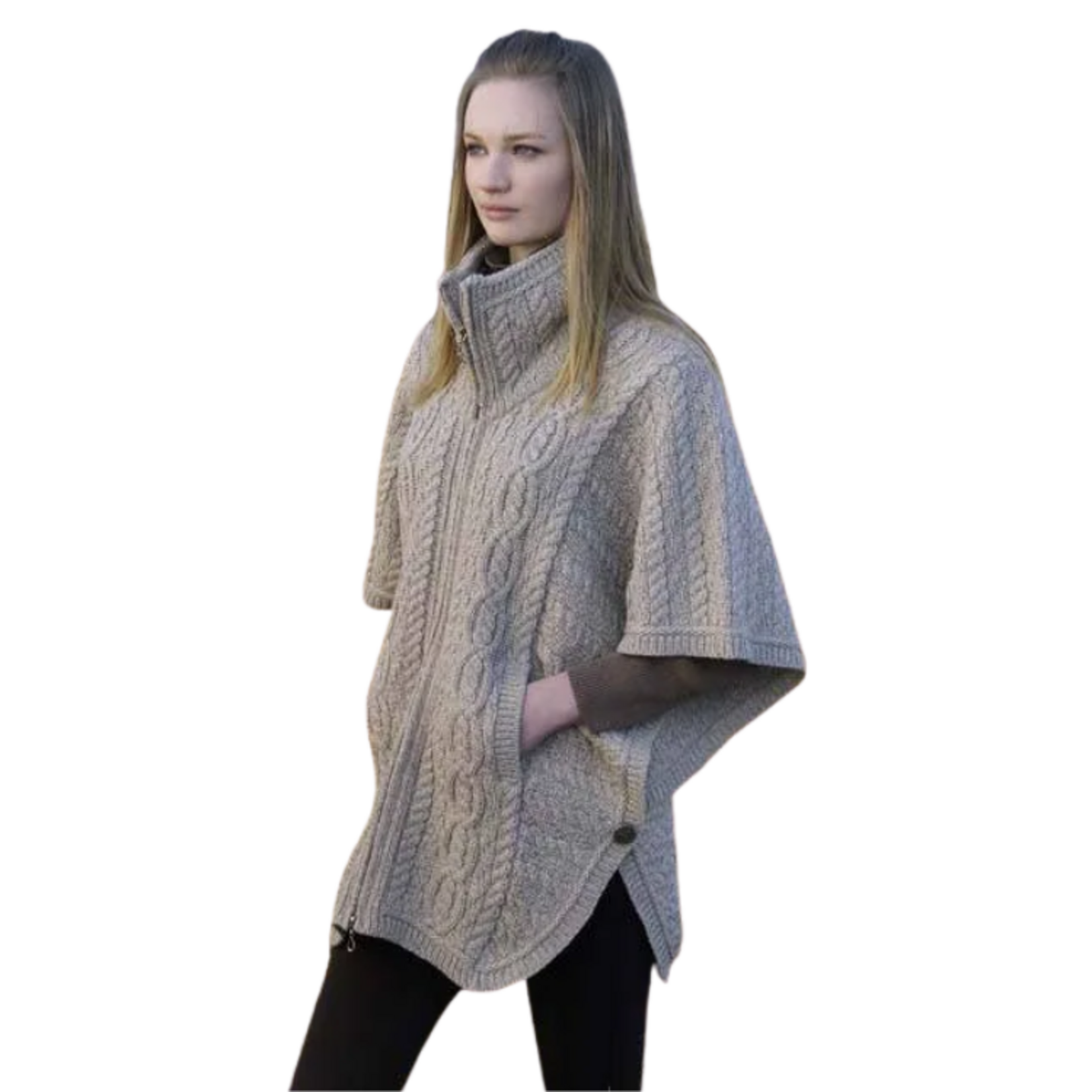 Aran Crafts - Aran Funnel Neck Jacket