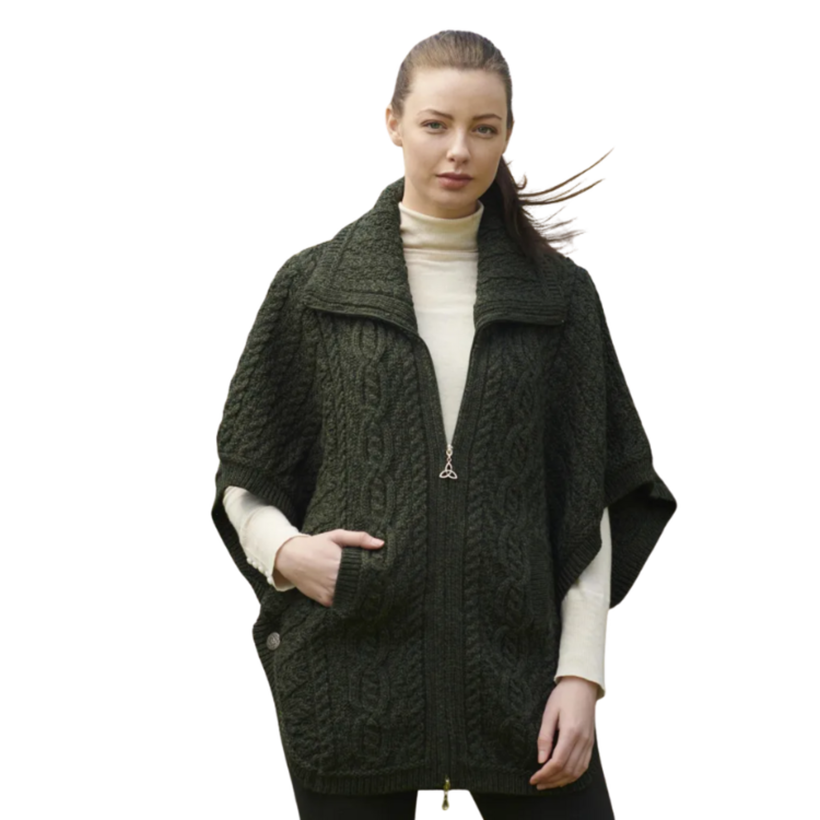 Aran Crafts - Aran Funnel Neck Jacket