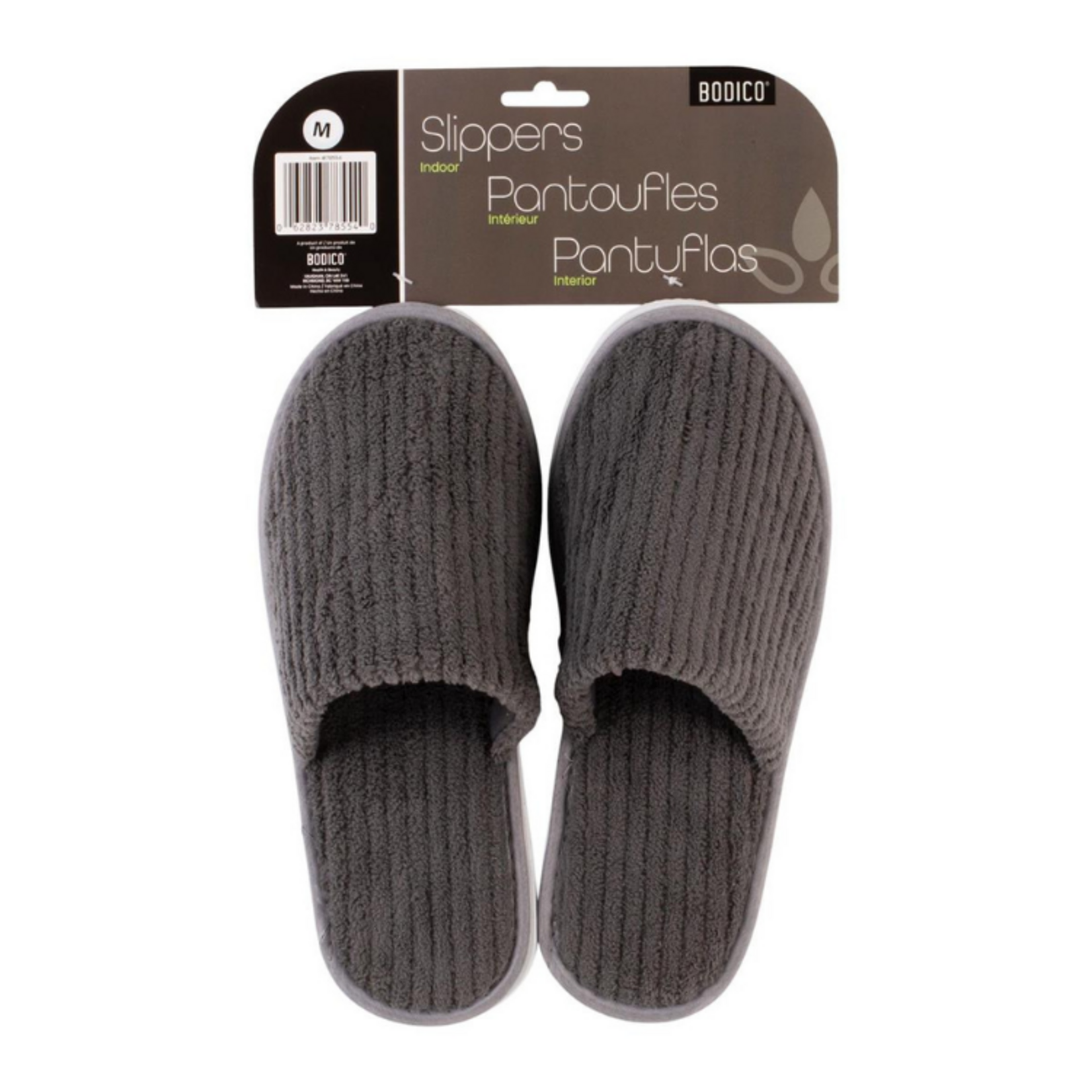 Unisex House Slippers - Ribbed Fabric