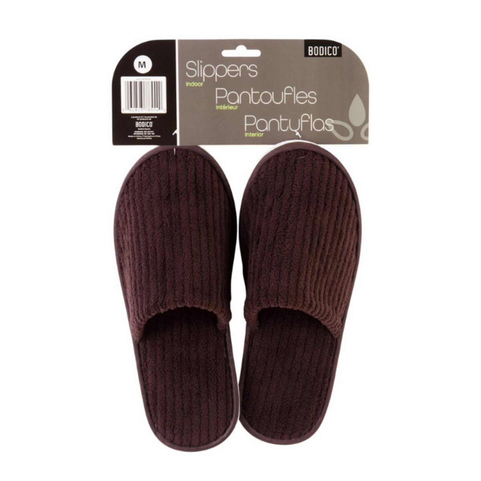 Unisex House Slippers - Ribbed Fabric