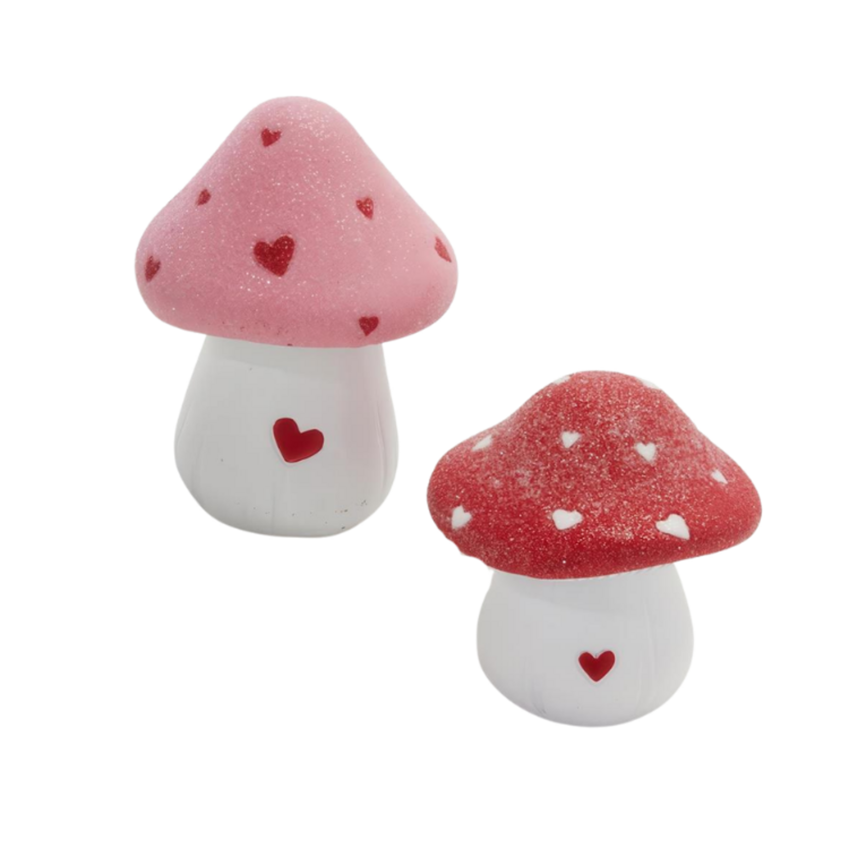 Ceramic Valentine Mushroom Decor