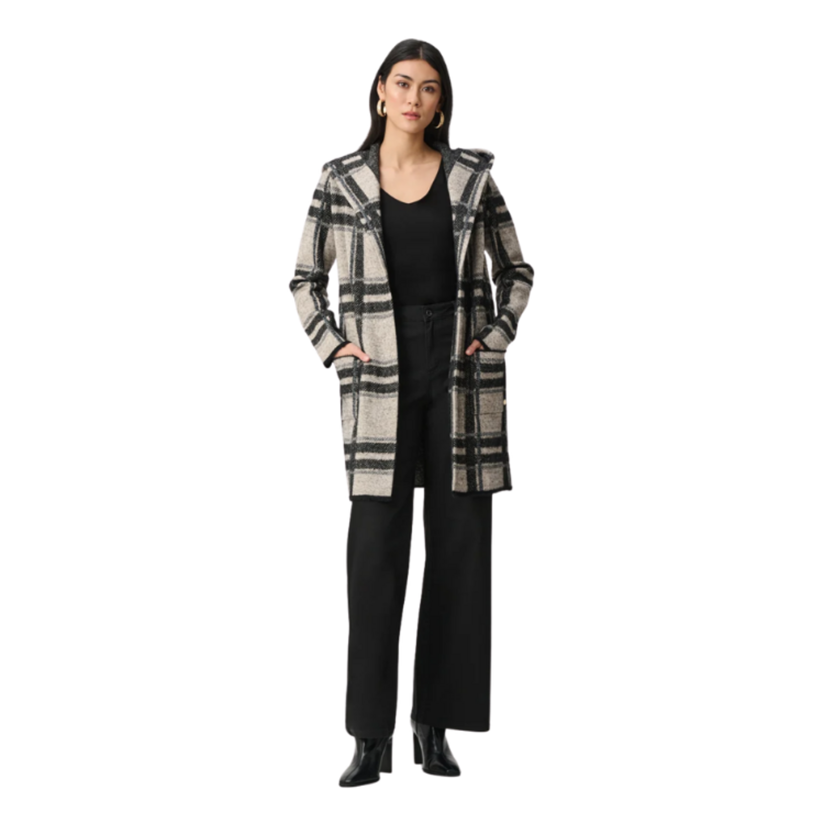 Joseph Ribkoff Joseph Ribkoff - Plaid Long Sleeve Cardigan