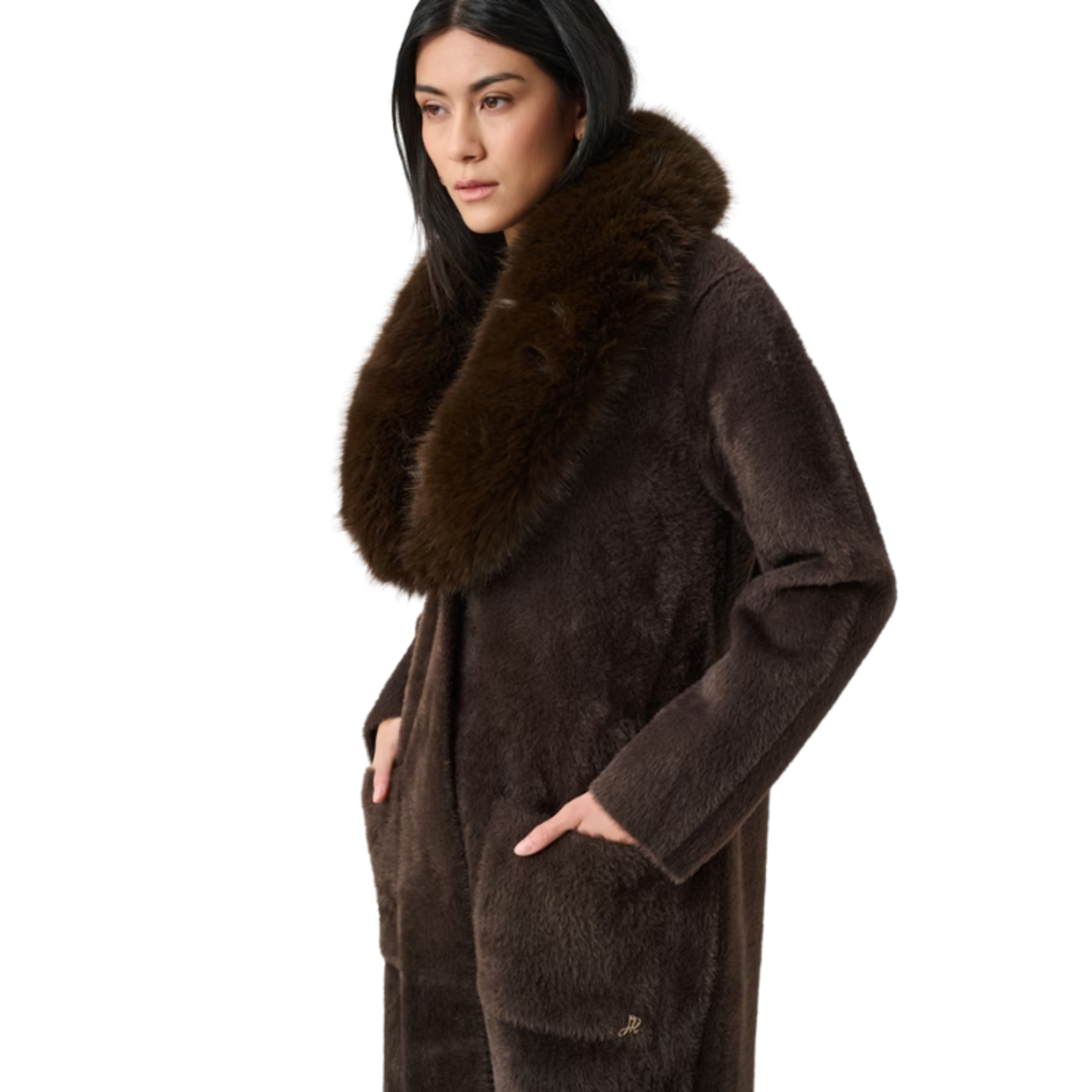 Joseph Ribkoff Joseph Ribkoff - Open Front Coat w/ Removable Fur Collar