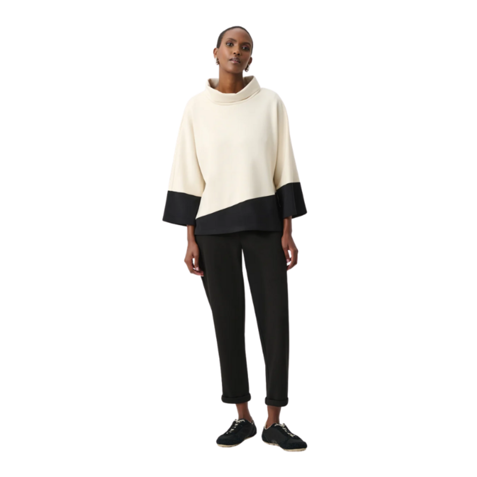 Joseph Ribkoff Joseph Ribkoff - Scuba Color-Block Cowl Neck Pullover