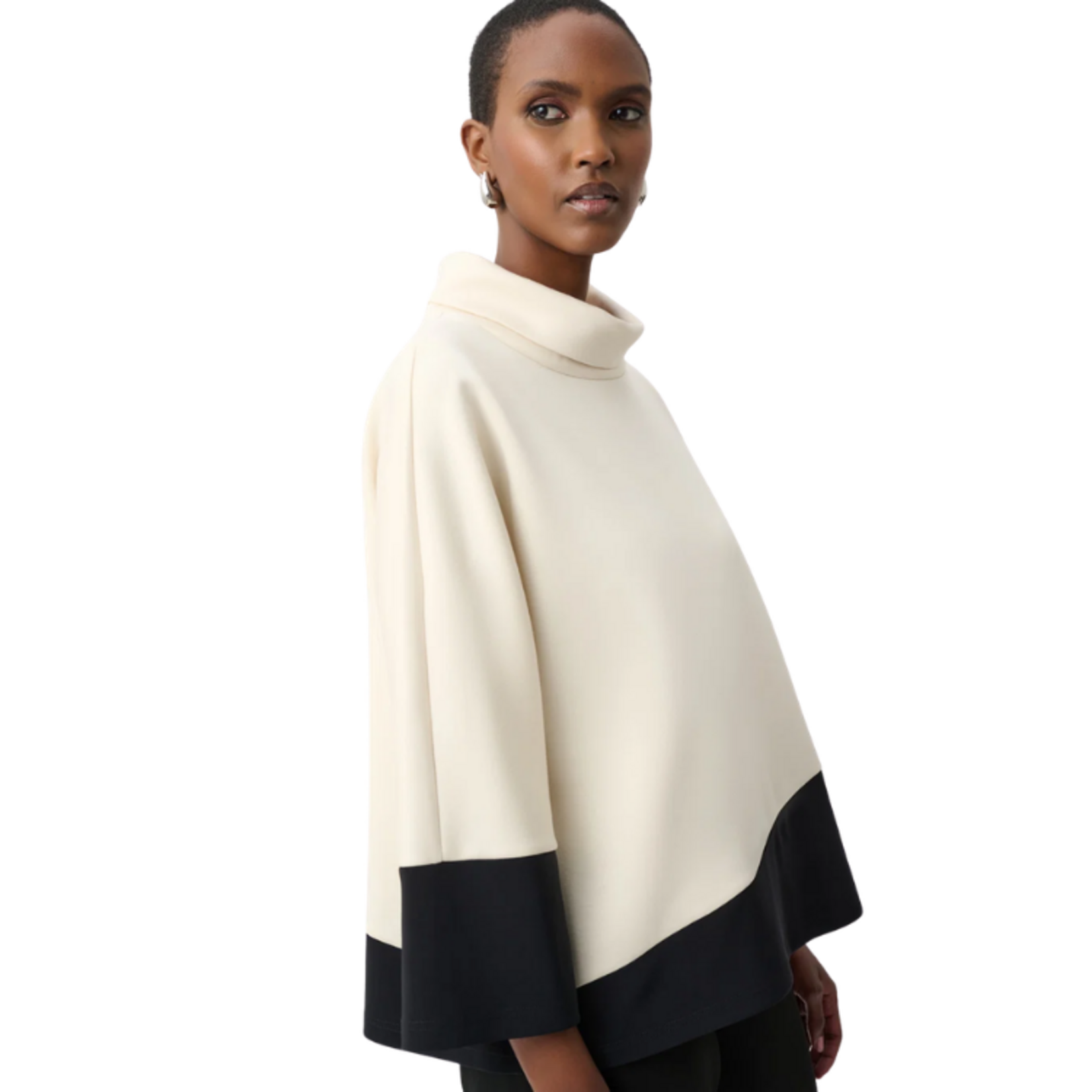 Joseph Ribkoff Joseph Ribkoff - Scuba Color-Block Cowl Neck Pullover