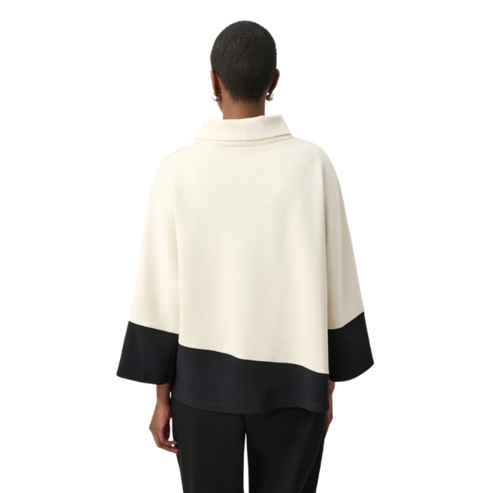 Joseph Ribkoff Joseph Ribkoff - Scuba Color-Block Cowl Neck Pullover