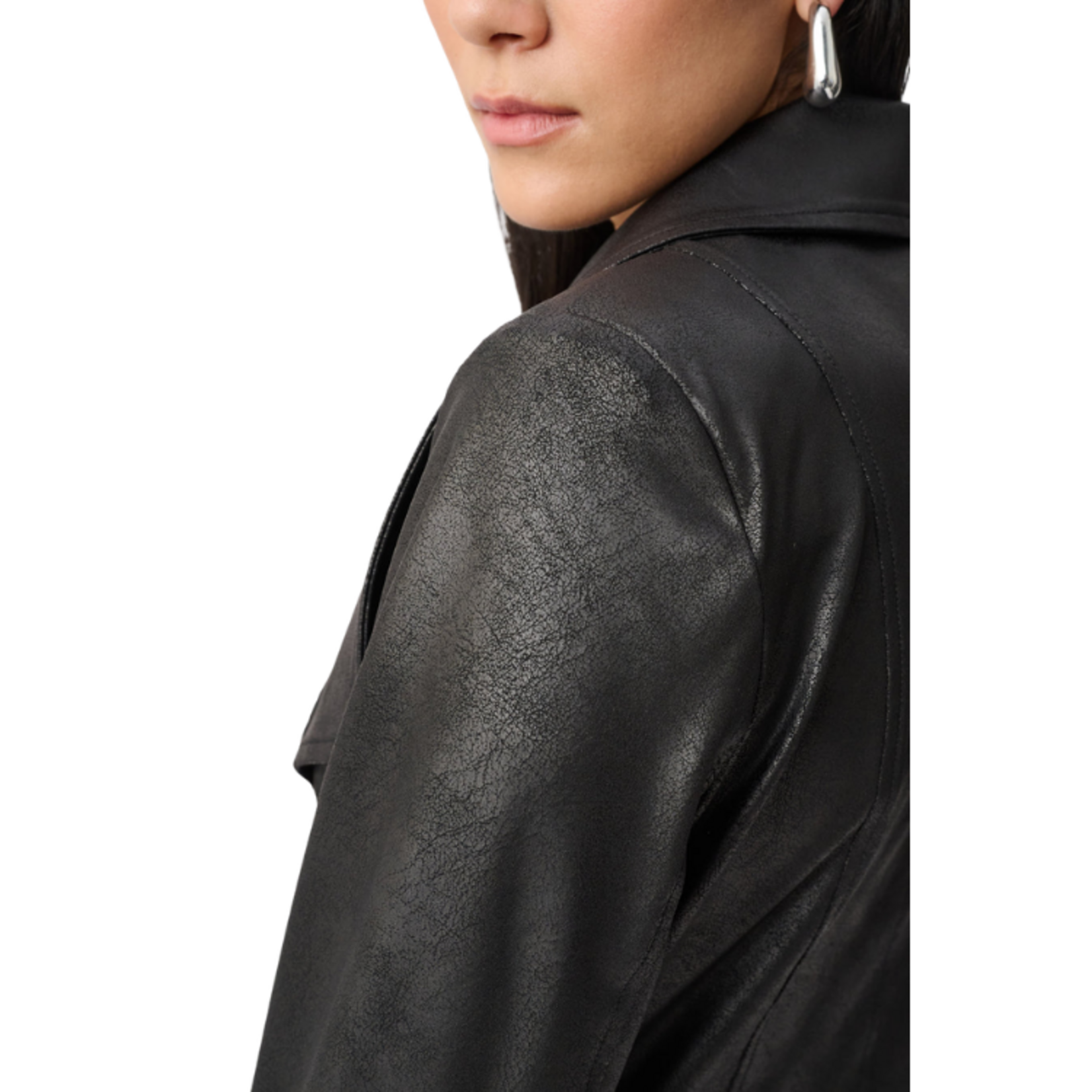Joseph Ribkoff Joseph Ribkoff - Foiled Knit Fitted Biker Jacket