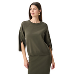 Joseph Ribkoff Brushed Viscose and Nylon Knit Tulip Sleeve Sweater