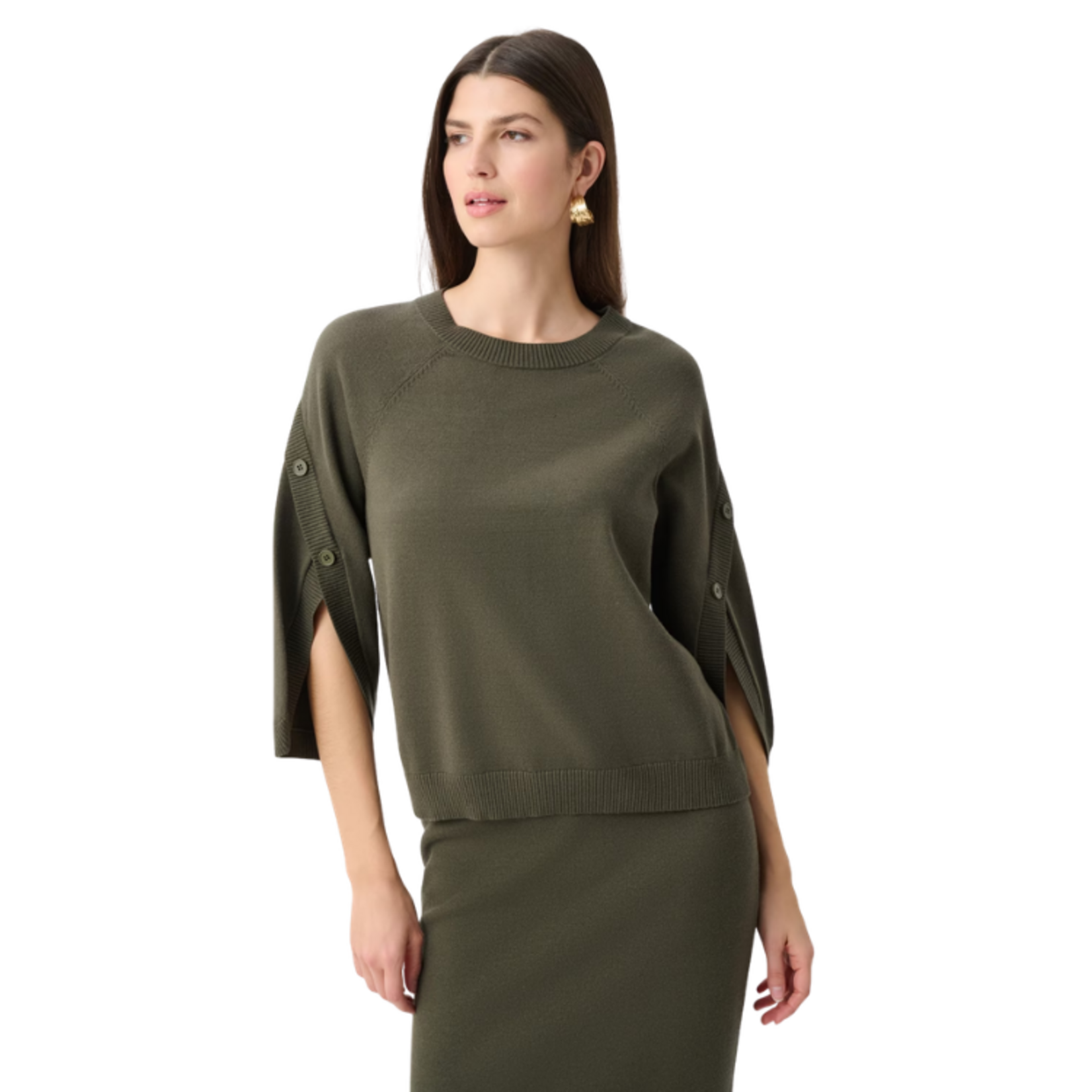 Joseph Ribkoff Joseph Ribkoff - Brushed Viscose and Nylon Knit Tulip Sleeve Sweater