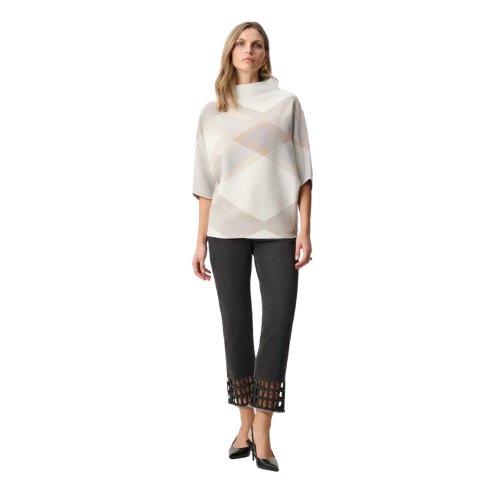 Joseph Ribkoff Joseph Ribkoff - Geometric Cowl Neck Poncho