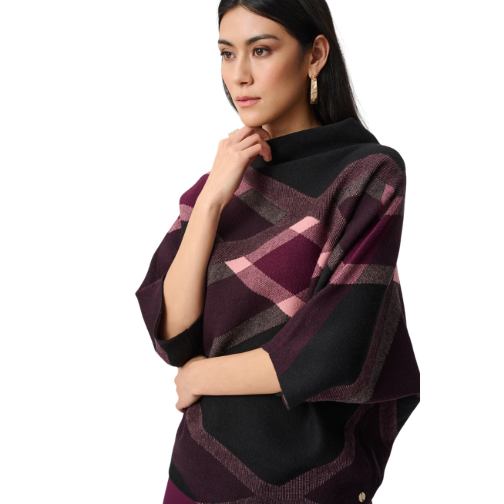 Joseph Ribkoff Joseph Ribkoff - Geometric Cowl Neck Poncho