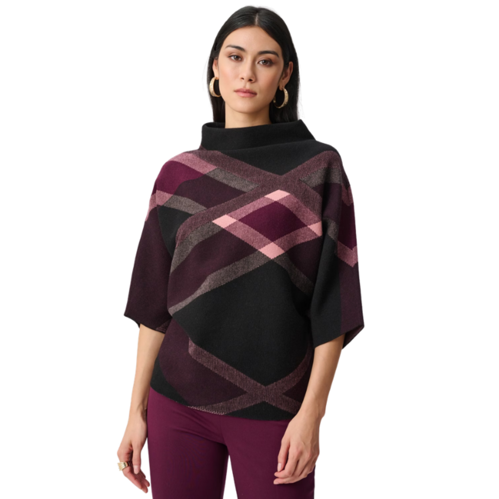 Joseph Ribkoff Joseph Ribkoff - Geometric Cowl Neck Poncho