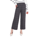 Renuar Herringbone Plaid Wide Leg Pants