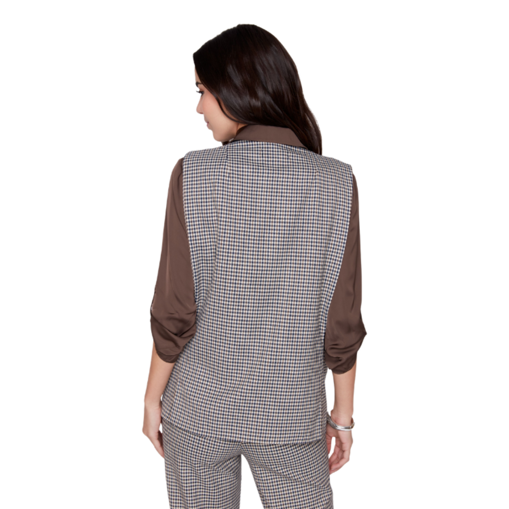 Renuar Renuar - Mini Houndstooth Longline Vest