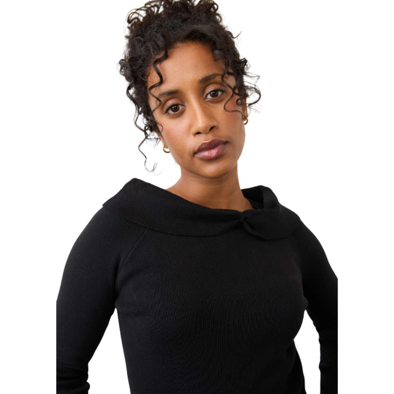 French Dressing French Dressing - Off-Shoulder Foldover Collar Sweater