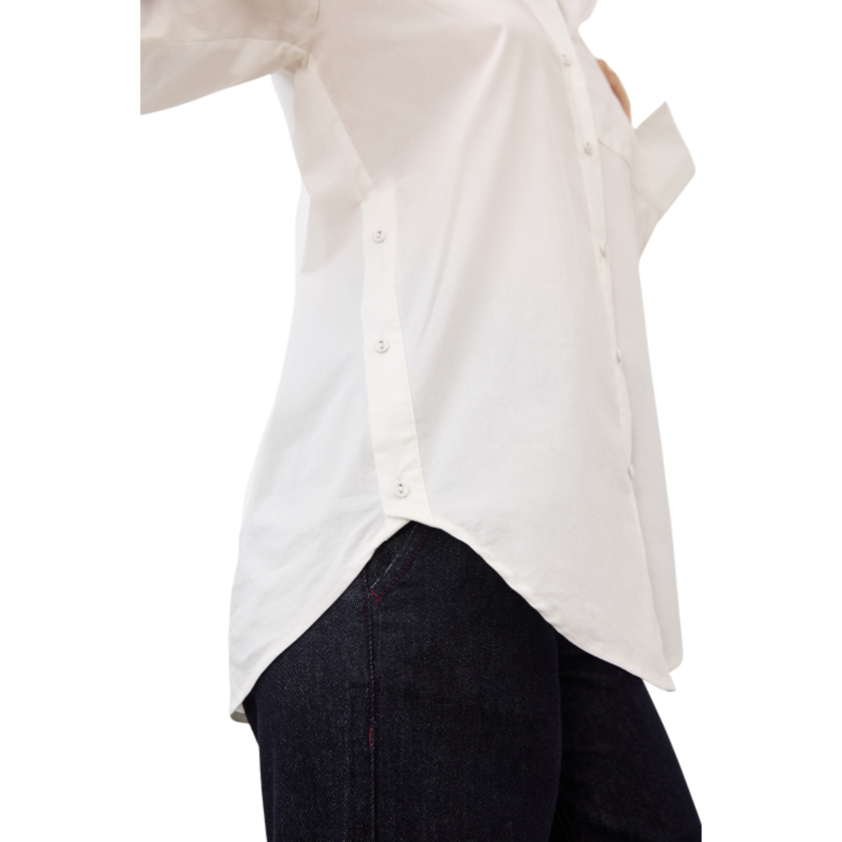 French Dressing French Dressing - Side Button Detail Long Sleeve Shirt