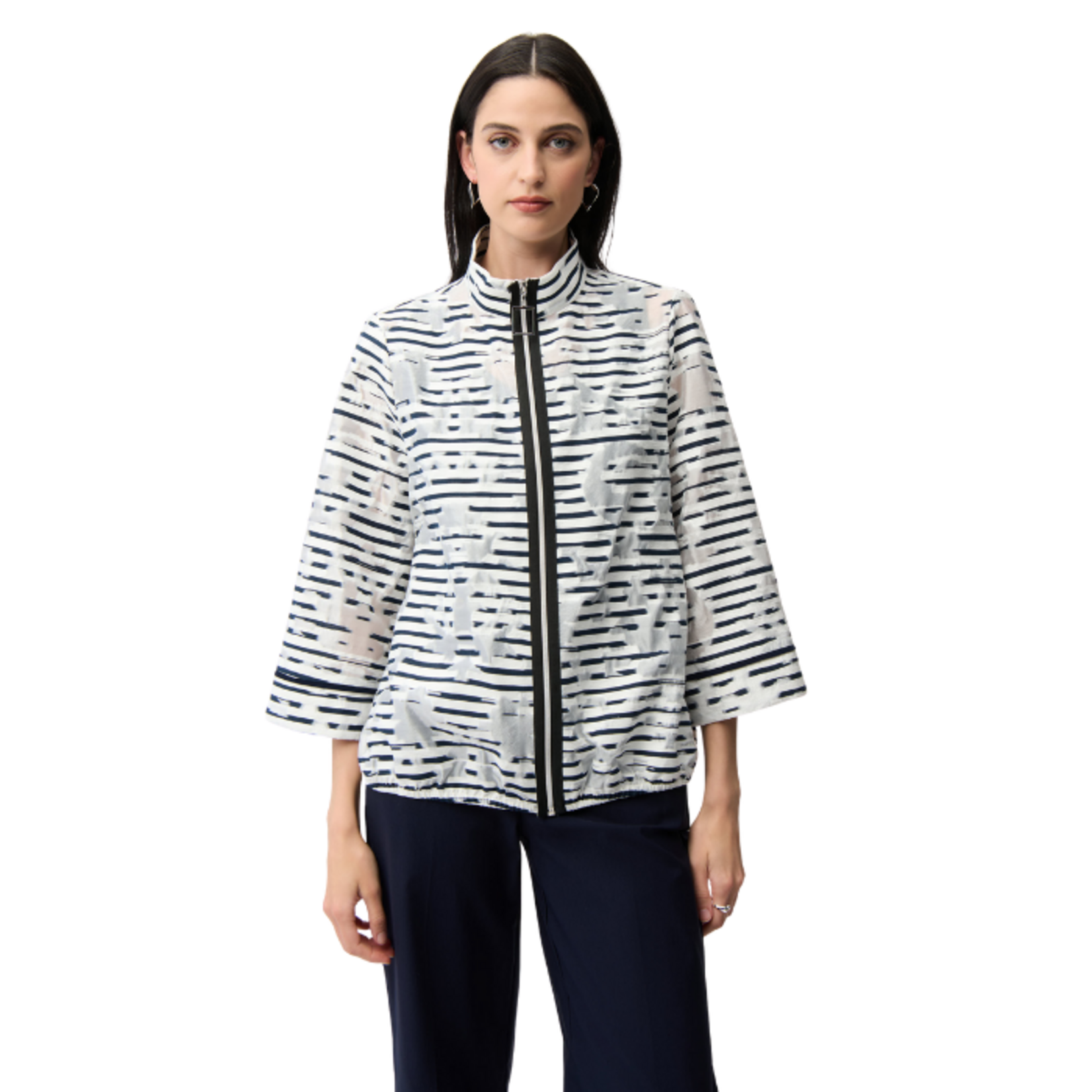 Joseph Ribkoff Joseph Ribkoff - Zip Front Printed Mesh Jacket