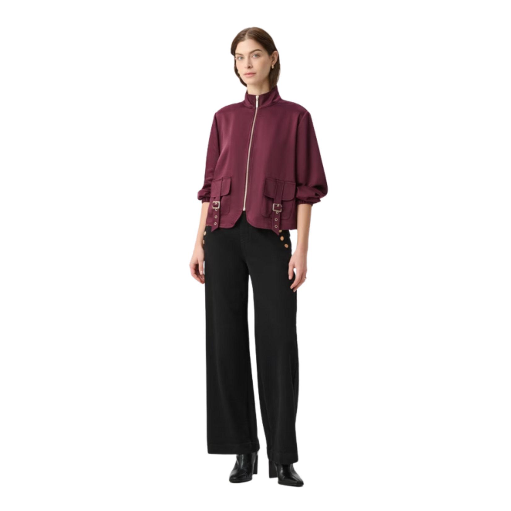 Joseph Ribkoff Joseph Ribkoff - Satin Puff Sleeve Utility Jacket