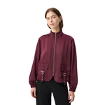 Joseph Ribkoff Satin Puff Sleeve Utility Jacket