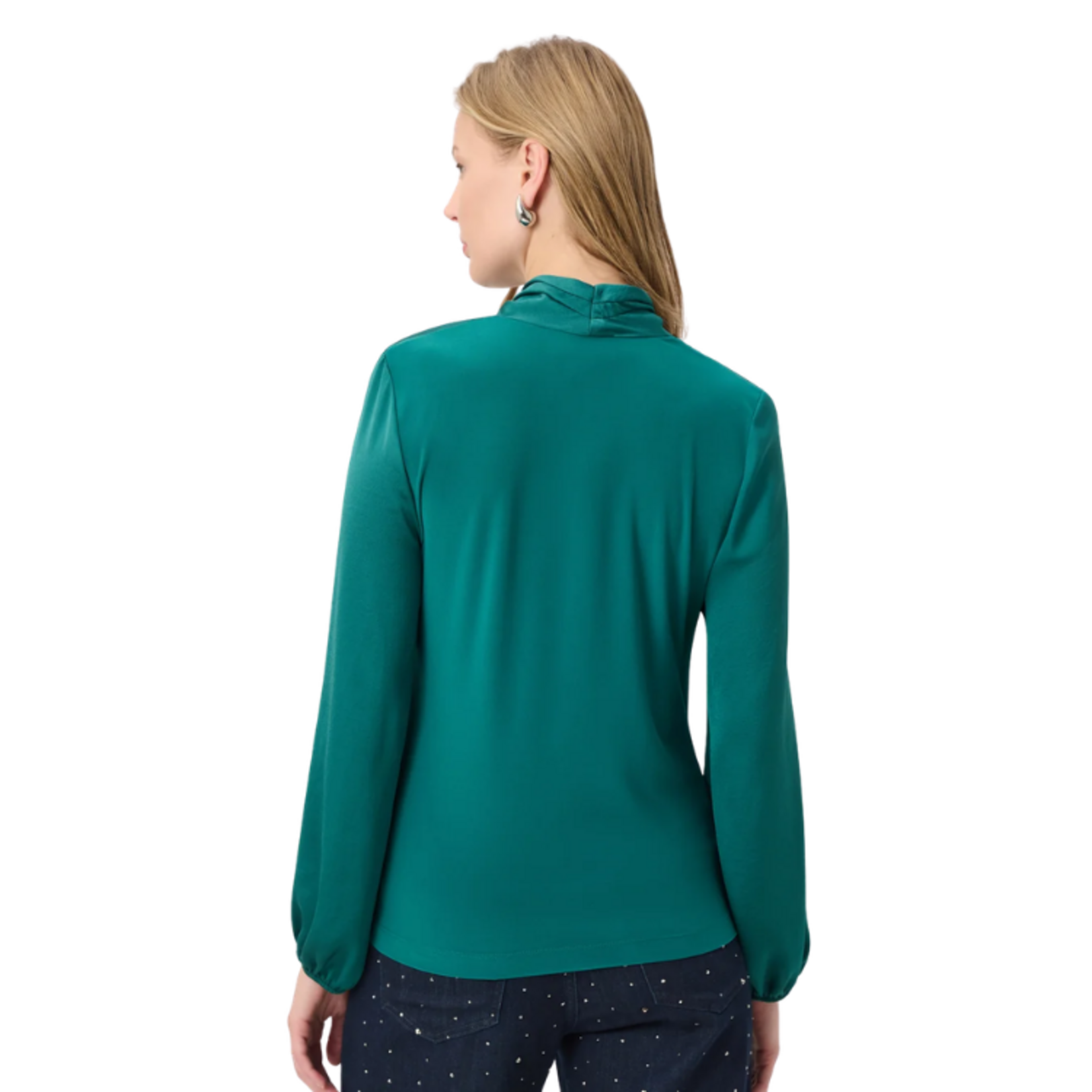 Joseph Ribkoff Joseph Ribkoff - Satin Faux-Wrap V-Neck Pullover