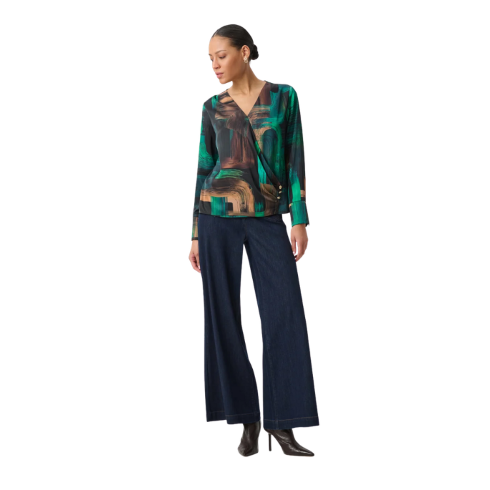 Joseph Ribkoff Joseph Ribkoff - Abstract Print Wrap Top