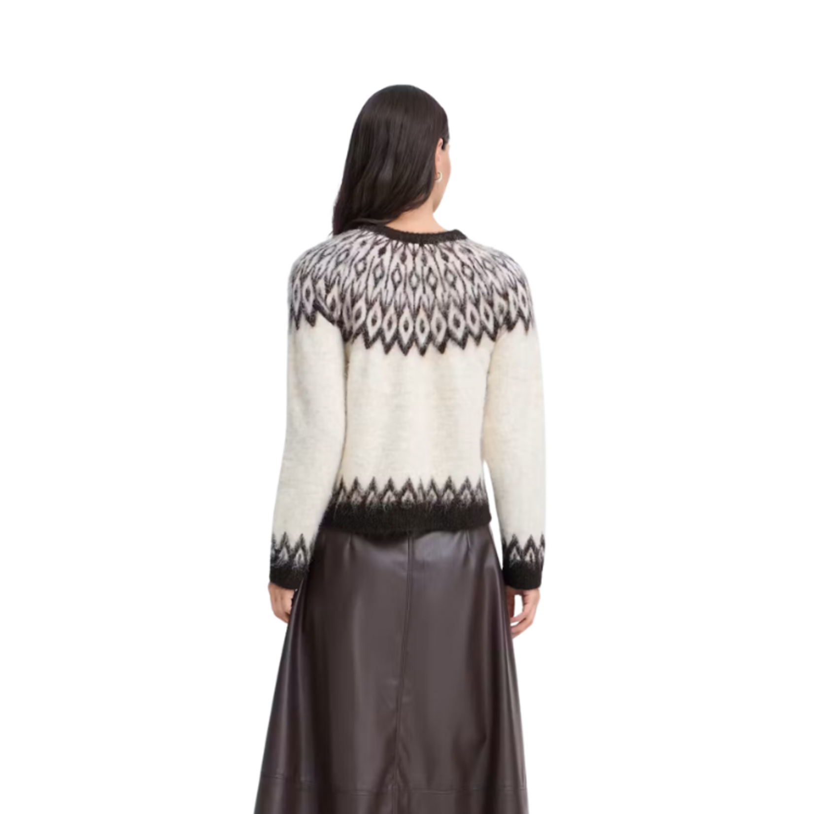 B.young - BYMILOU Fair Isle Patterned Yoke Knit Sweater