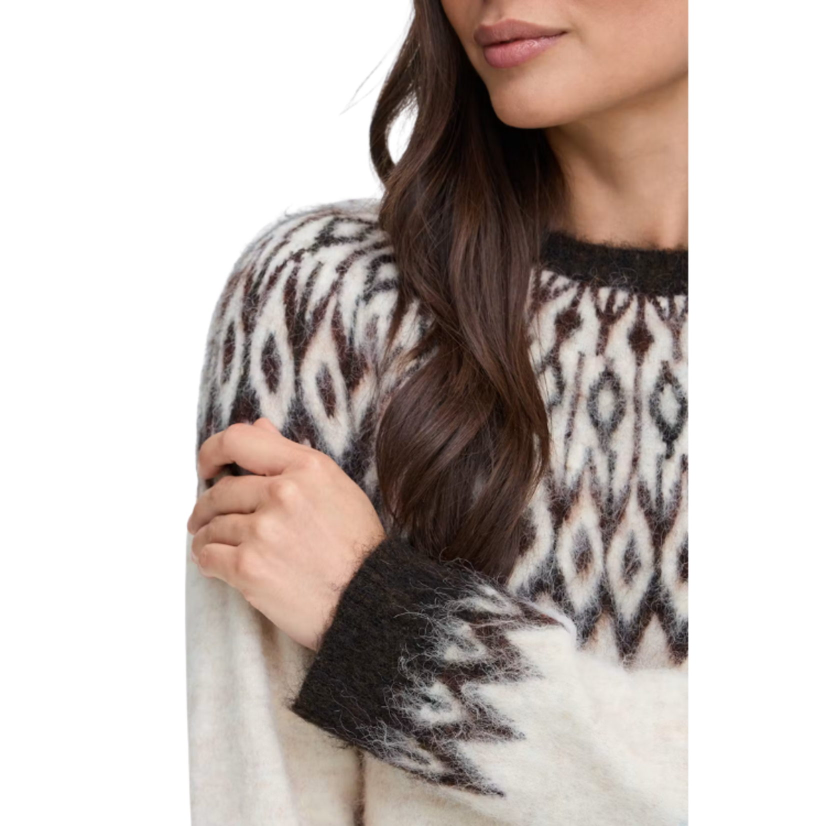 B.young - BYMILOU Fair Isle Patterned Yoke Knit Sweater