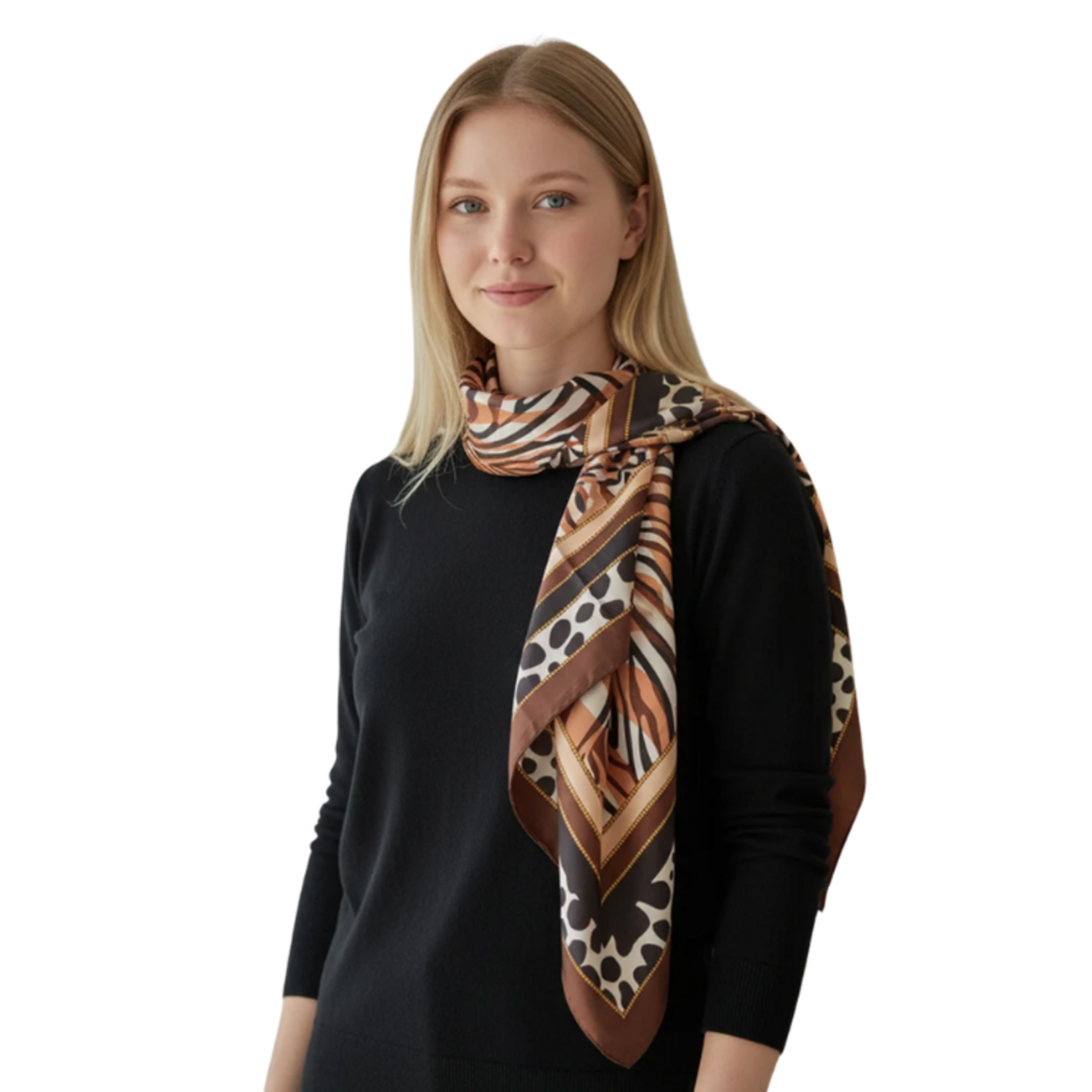 Catherine Lilywhites Catherine Lilywhites - 27.5" Animal Print Square Scarf