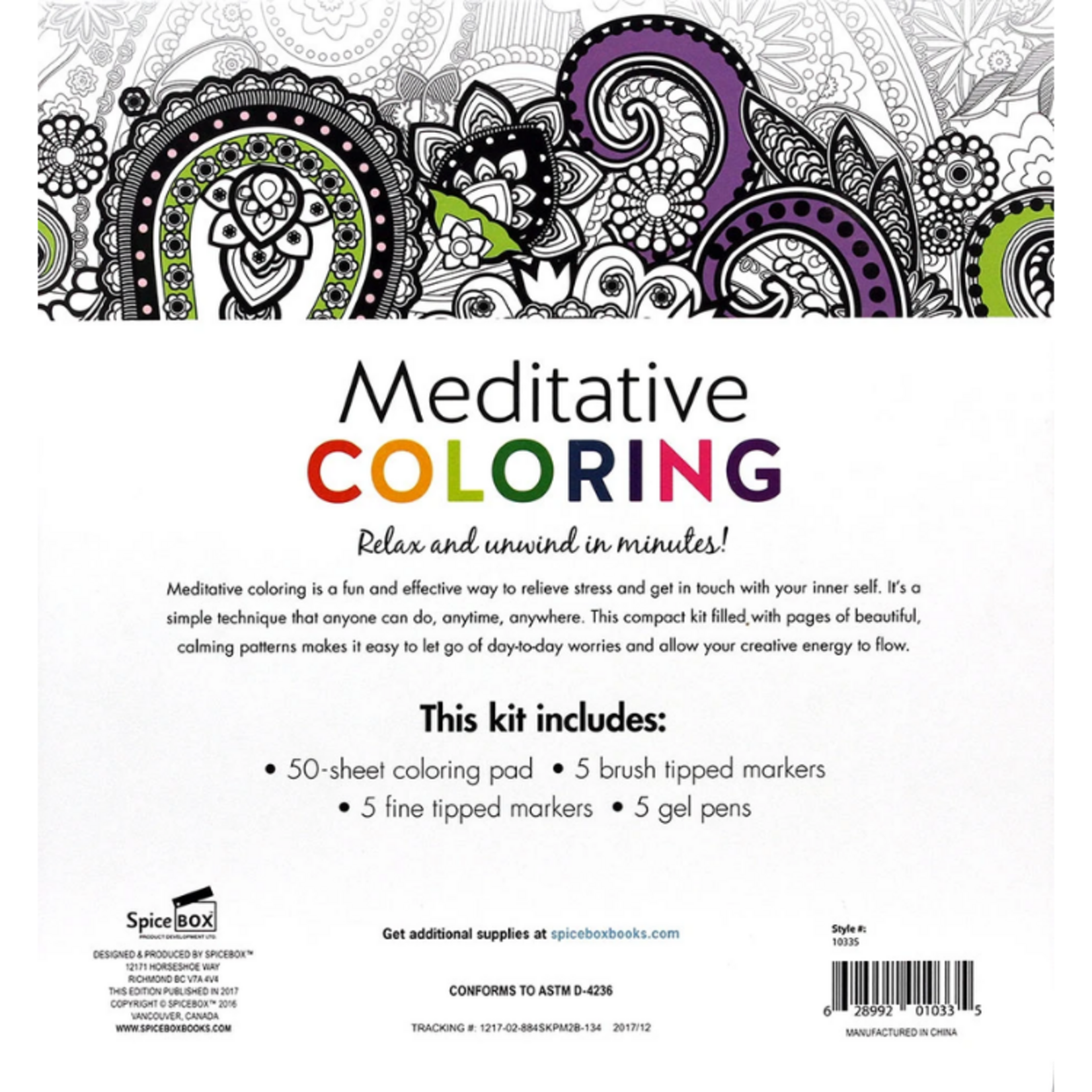 Spice Box Spice Box - Sketch Plus Meditative Coloring