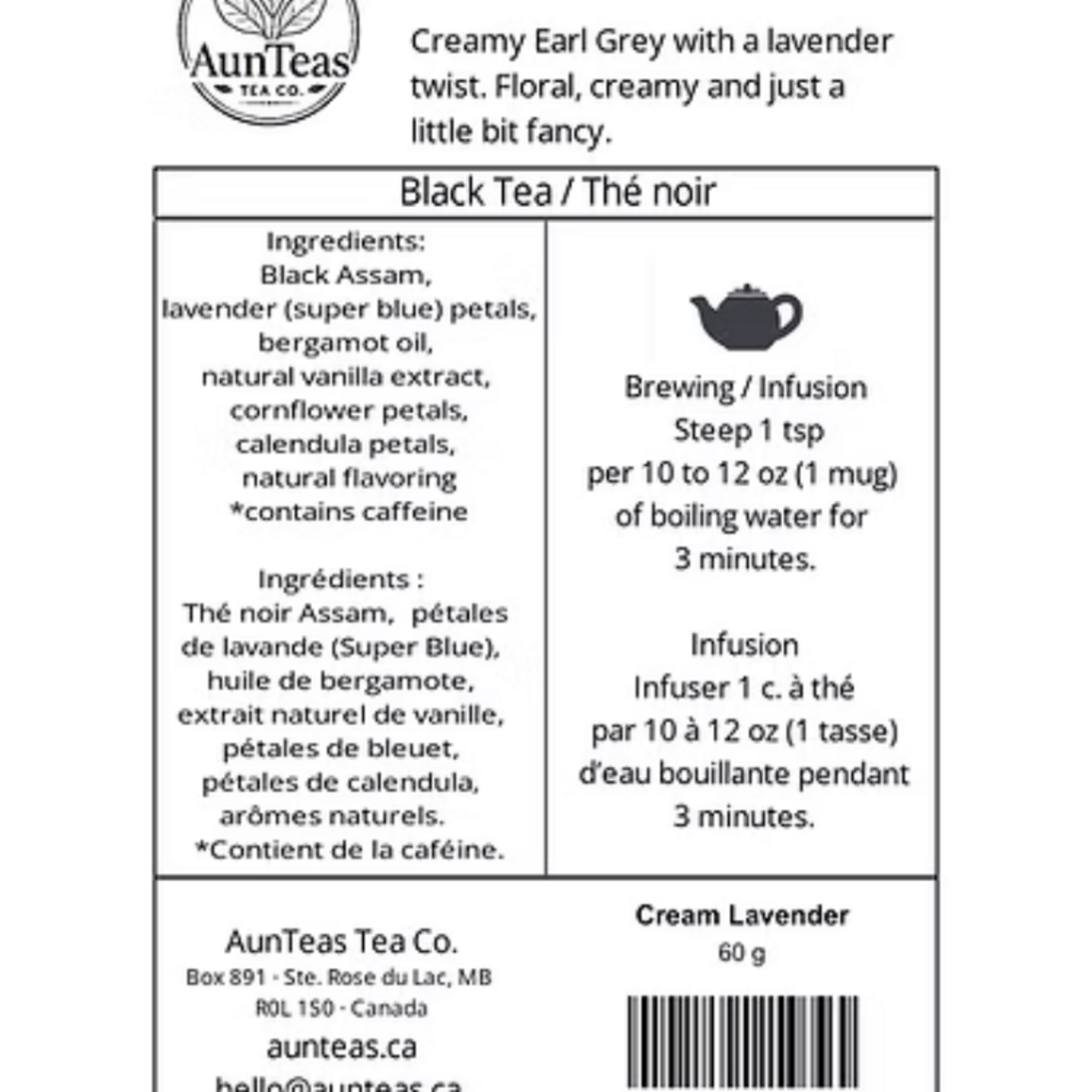 Aunteas Aunteas - Cream Lavender 60g