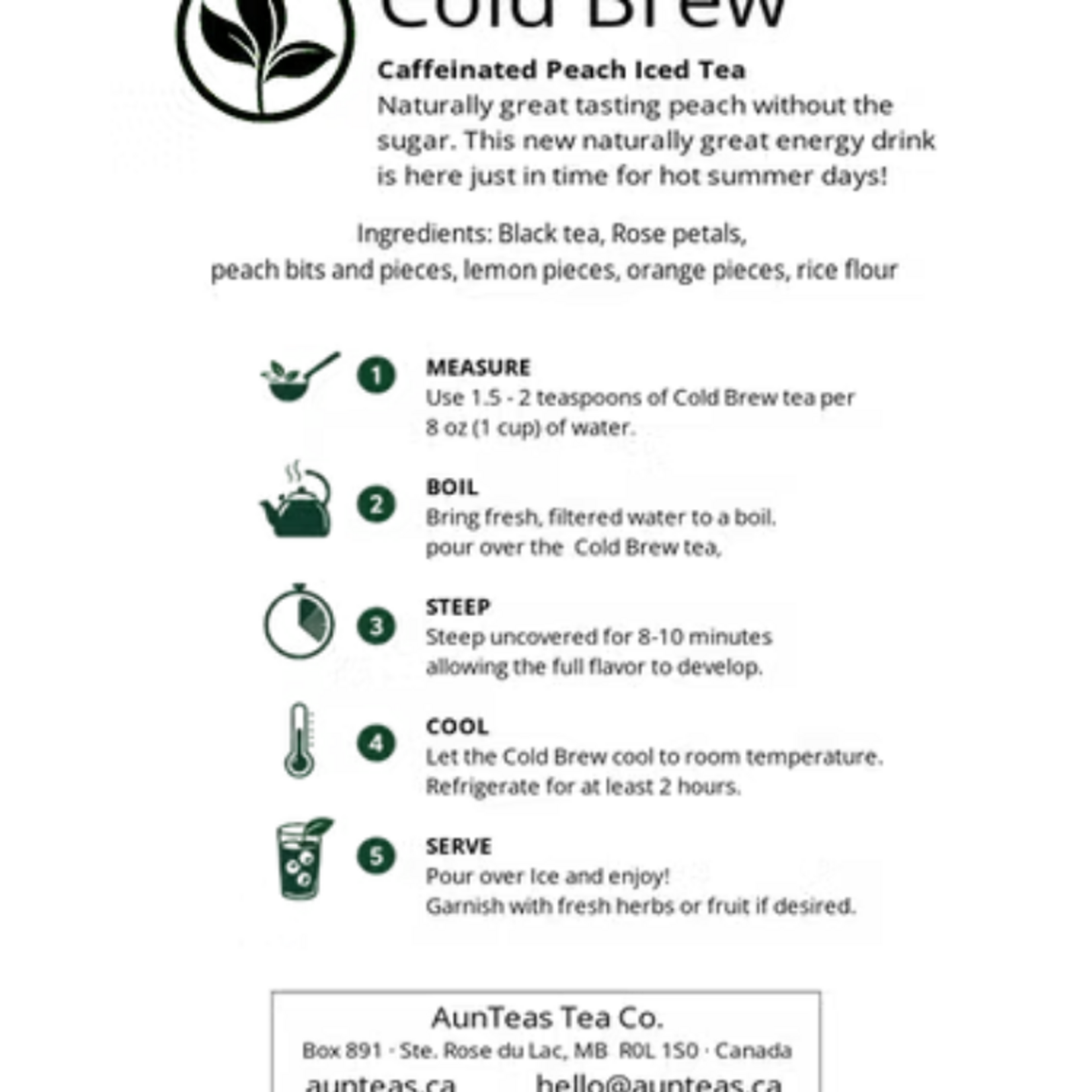 Aunteas Aunteas - Cold Brew Peach 60g