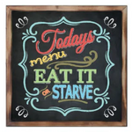 MDF Sign w/ Fired Wood Frame - Todays Menu