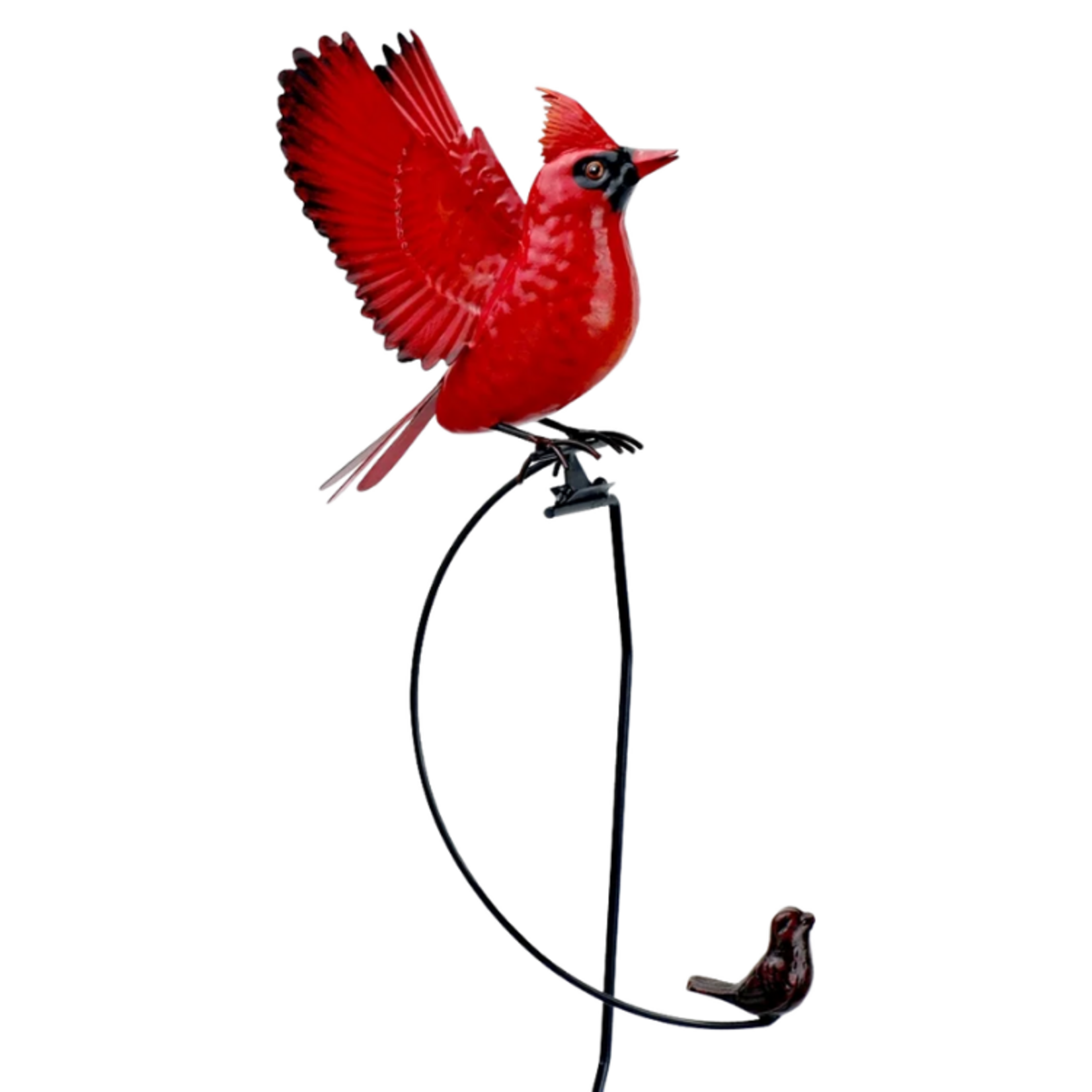 Metal Cardinal Kinetic Rocker Stake 7.2 x 4.53 x 40.6" OH (Cardinal Rocker 7.2 x 4.5 x 16"H)
