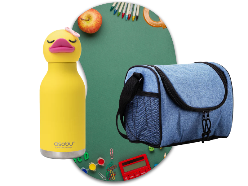 Asobu drinkware and Therma Max lunch kits