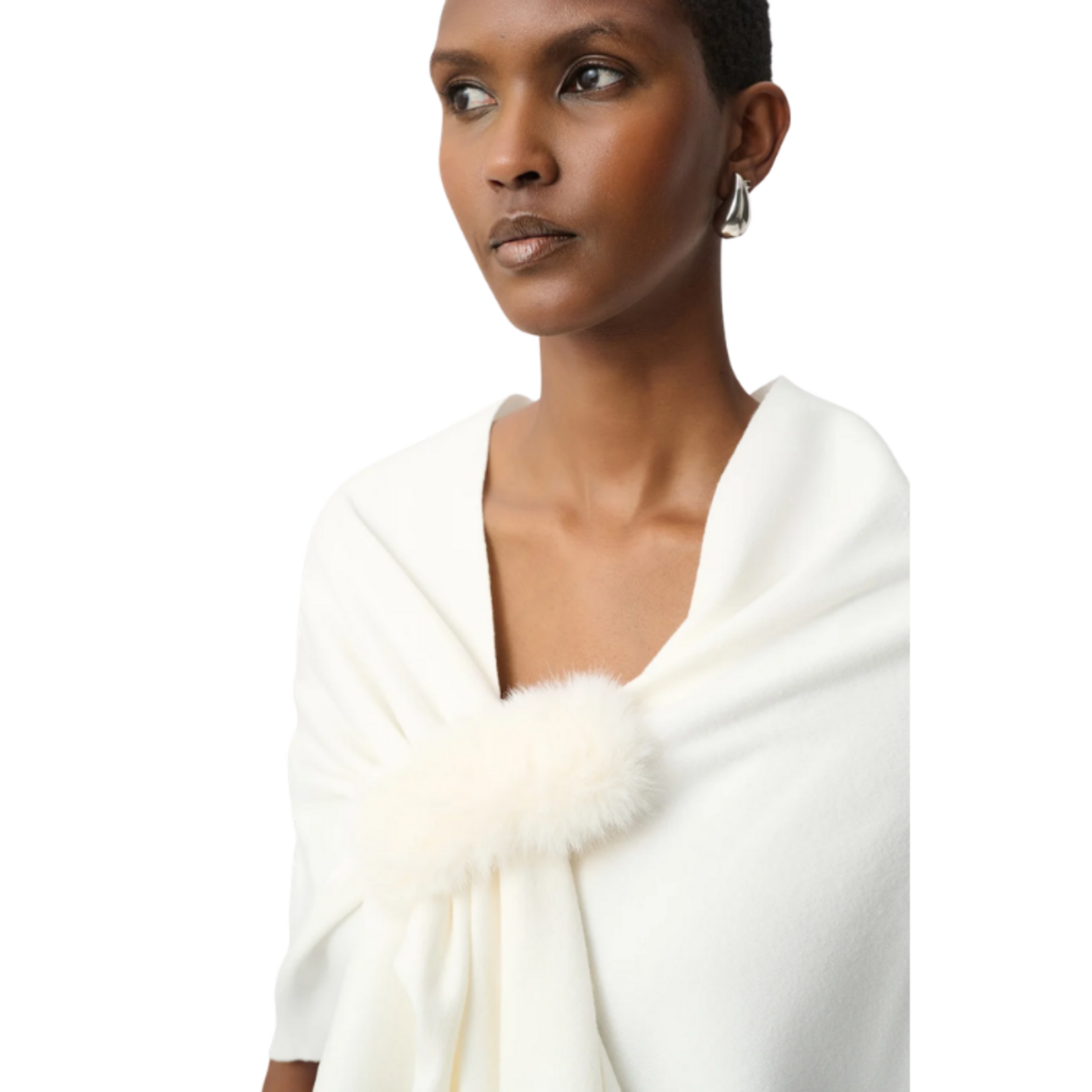Joseph Ribkoff Joseph Ribkoff - Faux Fur Draped Cover-Up