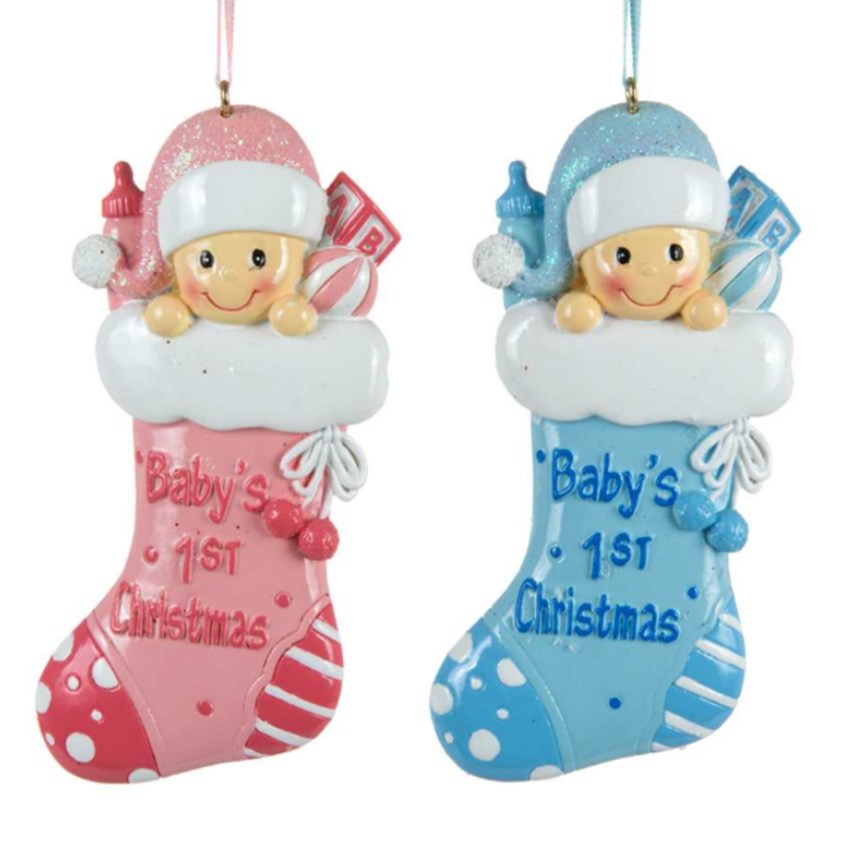 4.5" Baby's First Stocking Ornament