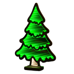 15.5" Christmas Tree Infinity Light - Green