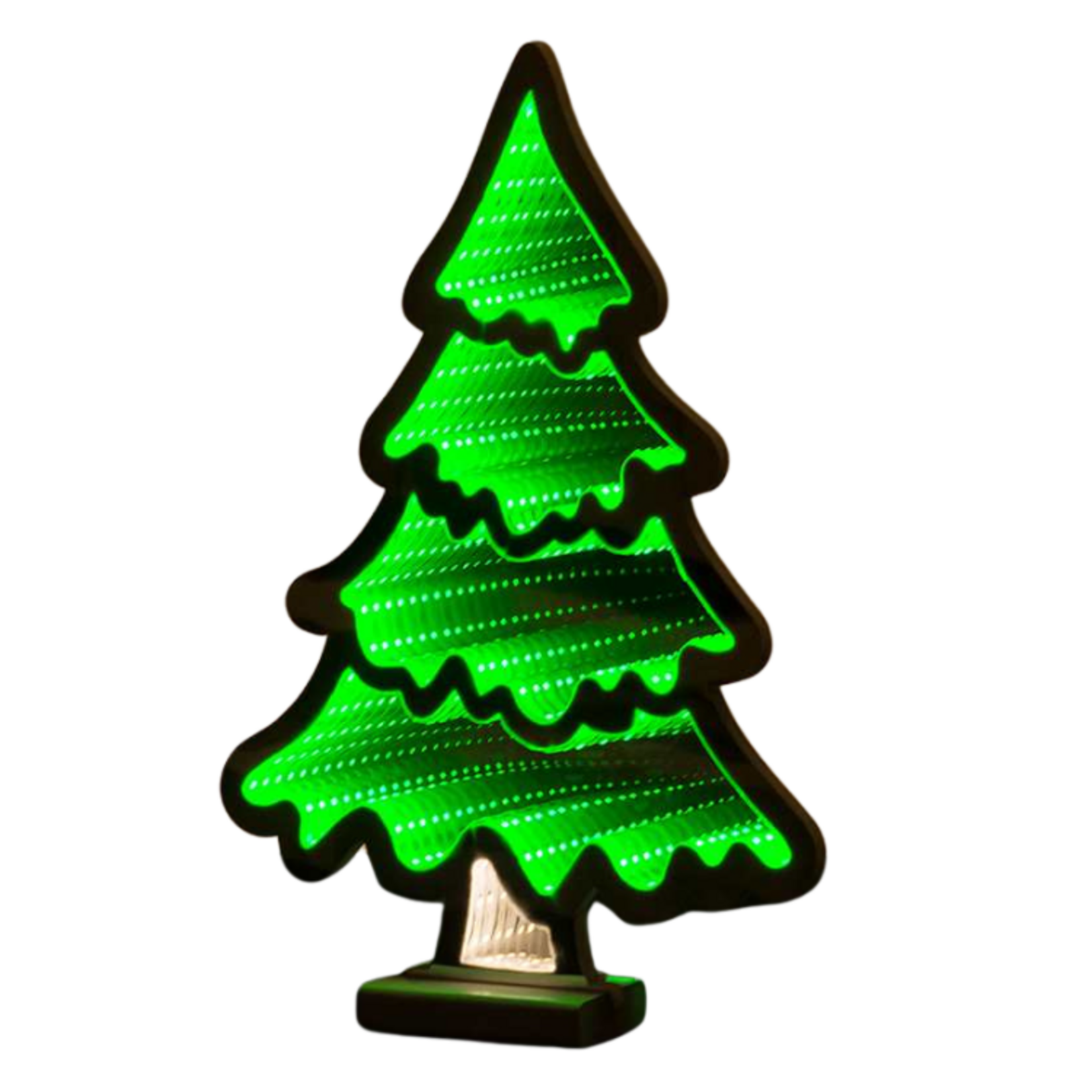 15.5" Christmas Tree Infinity Light - Green