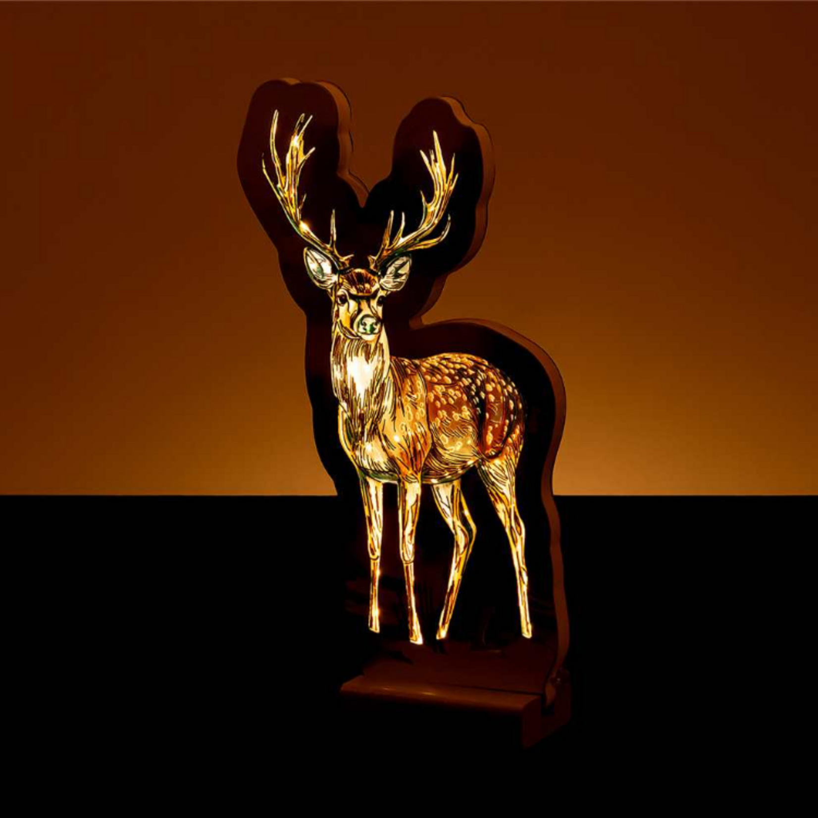 10" Reindeer Infinity Light
