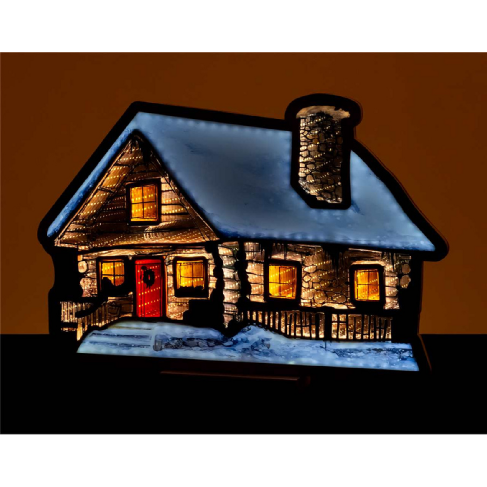 23.5" Log Cabin Infinity Light