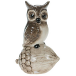 6.5" Owl on Acorn Figurine
