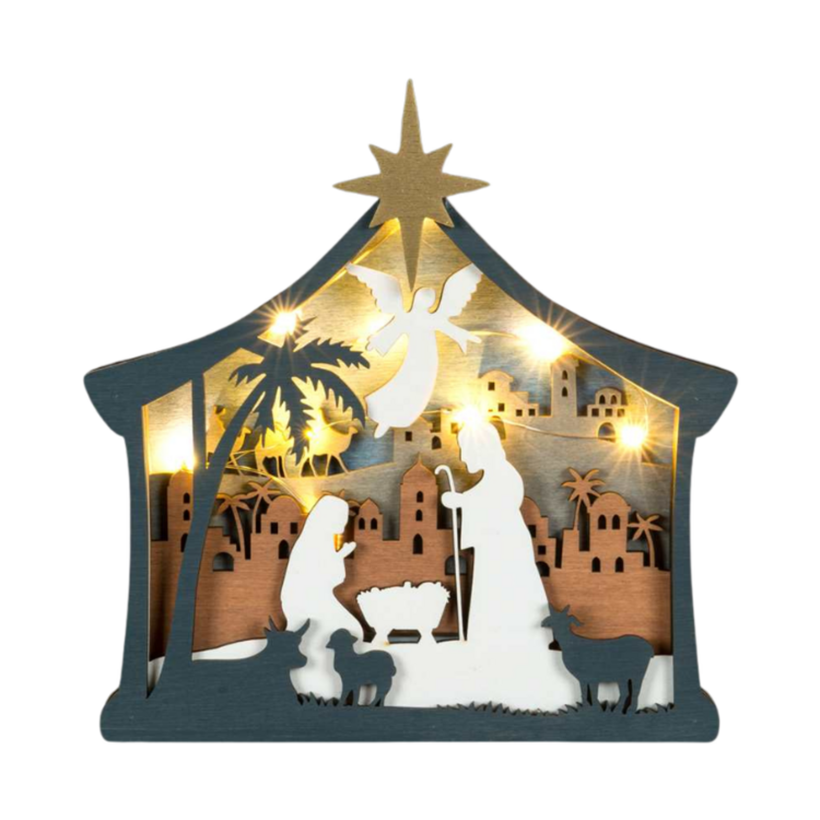 8" LED Nativity Scene
