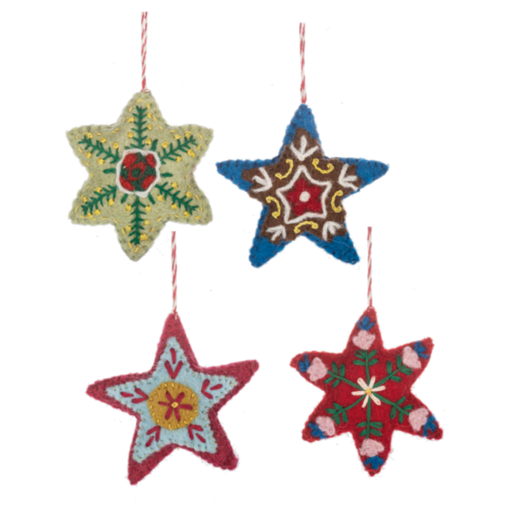 Handcrafted Pattern Star Ornaments - Assorted Styles