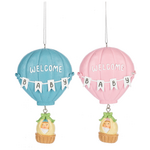 Hot Air Balloon Ornament - Welcome Baby