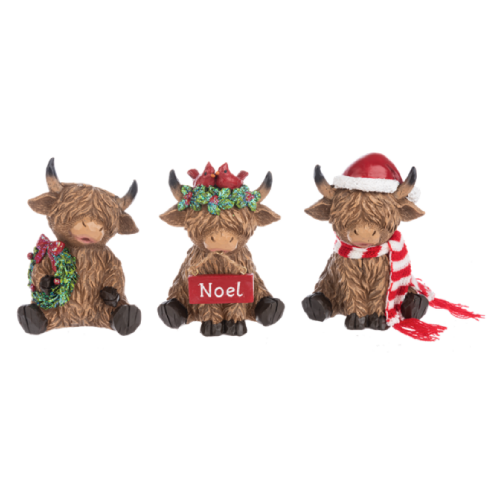 Ganz Gift Holiday Highland Cow Figurine